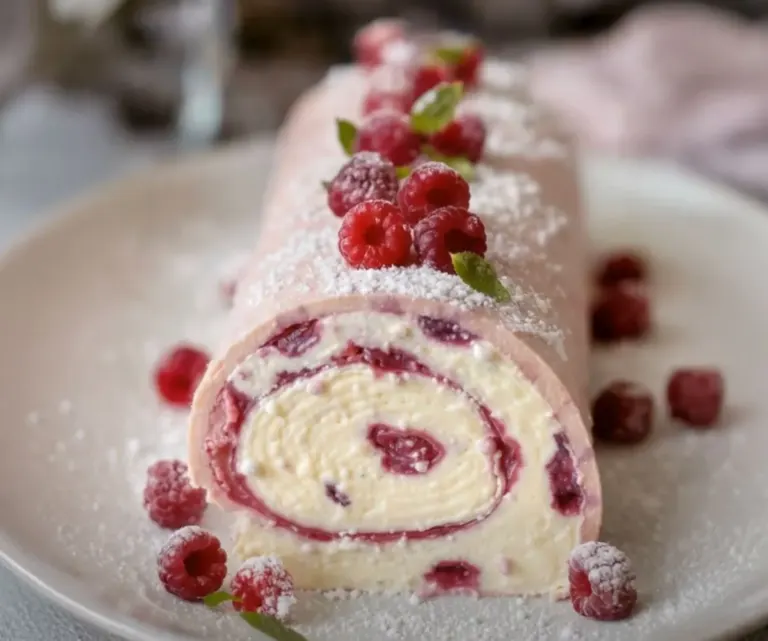 🎄 Bûche Gourmande Mascarpone & Framboises Sans Cuisson 🍓❄️