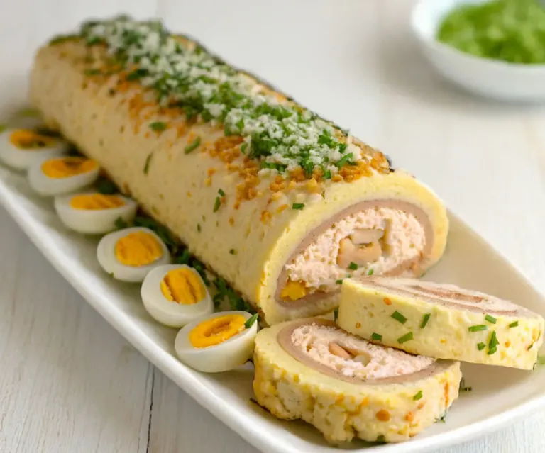 🌿 Bûche Salée Œufs Mimosa & Thon : Une Idée Fraîche pour l’Apéro !