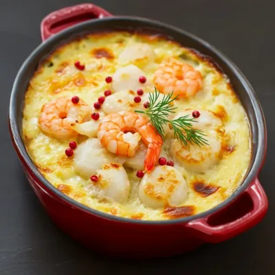 Cassolette de Fruits de Mer Gratinée : Élégance en Entrée