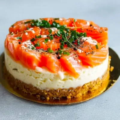Cheesecake au Saumon Fumé Sans Cuisson