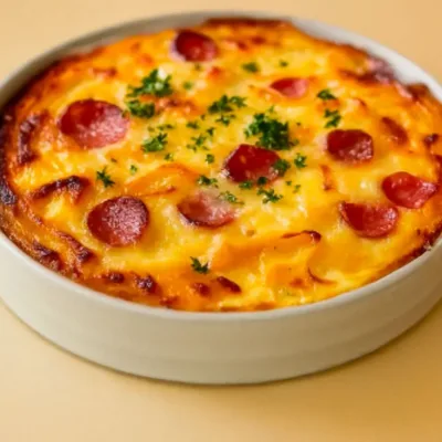 Clafoutis de Chou-fleur au Jambon Léger