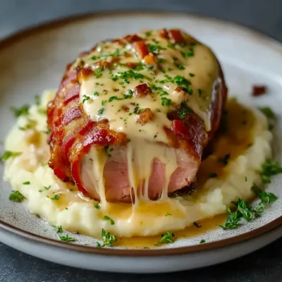 Filet Mignon de Porc au Boursin et Lard Fumé