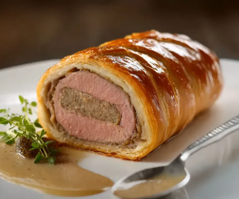 Filet Mignon en Croûte au Foie Gras & Sauce Crémeuse aux Morilles 🎄🥩🍄✨