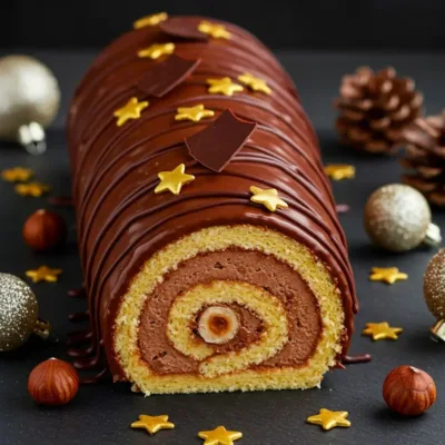 Bûche de Noël Royale Chocolat & Noisette