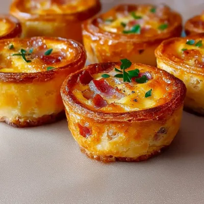 Mini Quiches Lorraines : Bouchées Gourmandes
