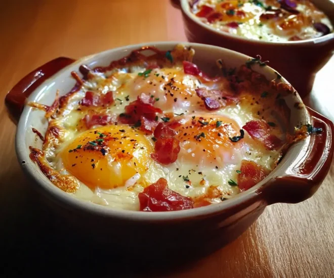 Œufs Cocotte aux Lardons Fondants 🥓🍳