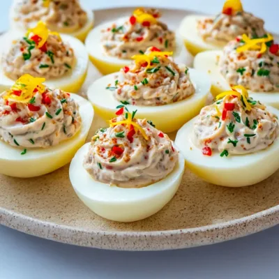 Œufs Farcis au Thon et Épices Douces