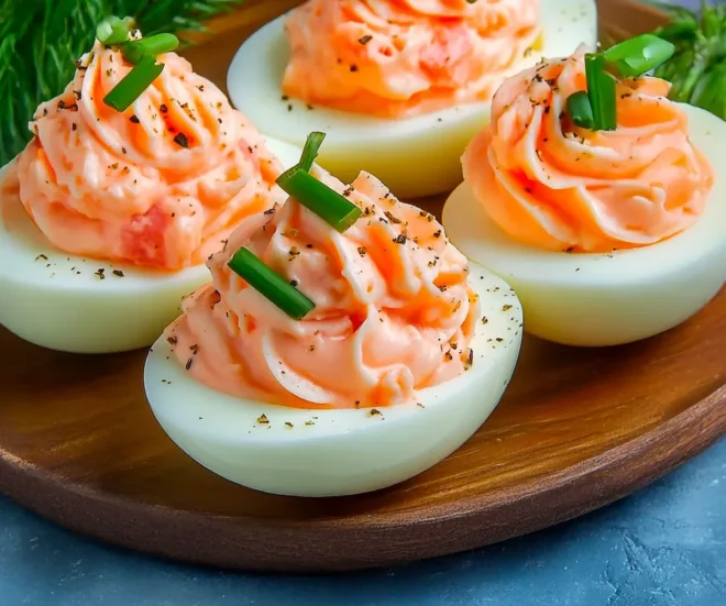🥚 Œufs Mimosa au Saumon Fumé et Ciboulette : L’entrée fraîche et raffinée