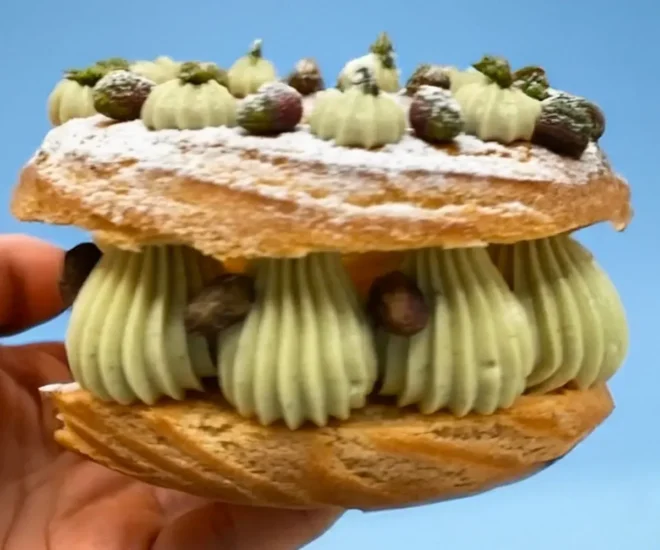 Paris-Brest à la Mousse de Pistache : L&rsquo;Élégance Gourmande 💚✨