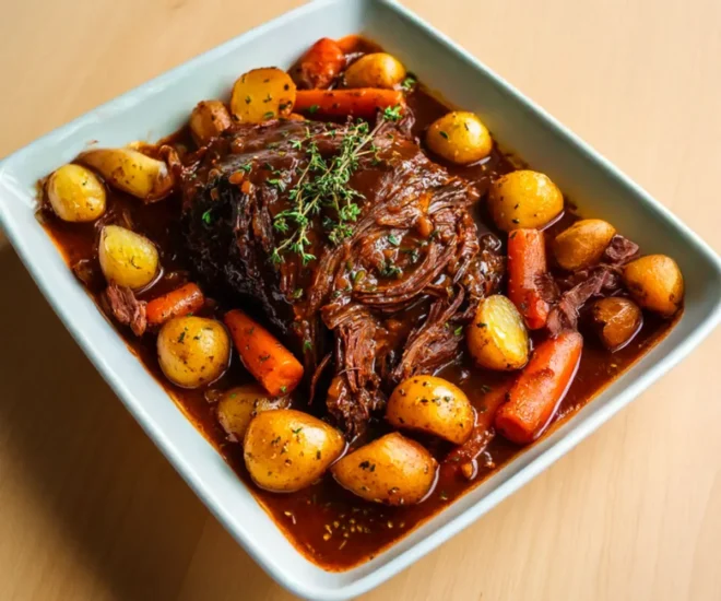 Rôti de Bœuf Braisé : Le Plat Idéal pour un Dîner Chaleureux ! 🥩🥕