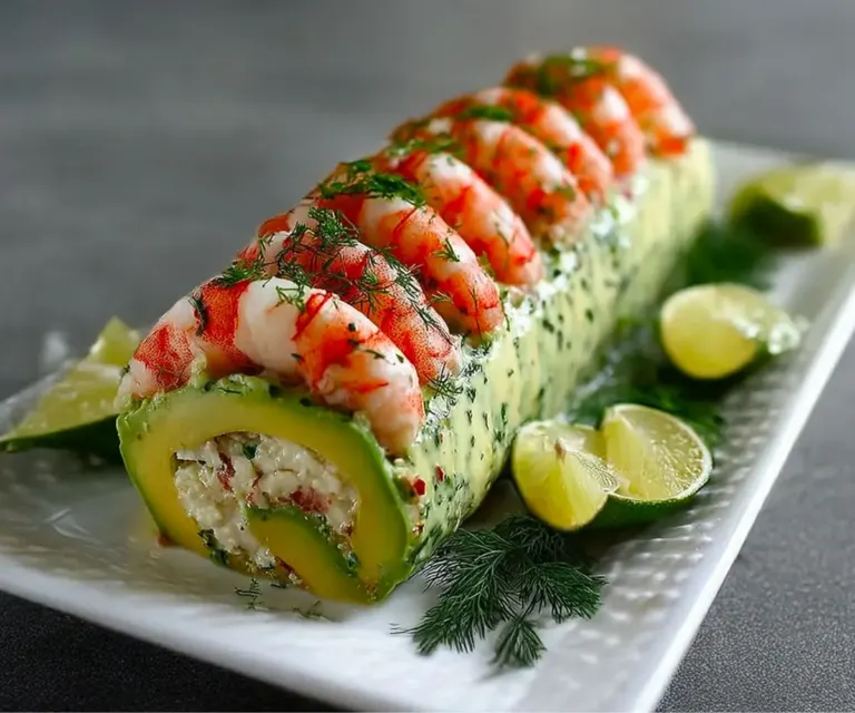 🥑 Roulé d’Avocat aux Crevettes et Fromage Frais