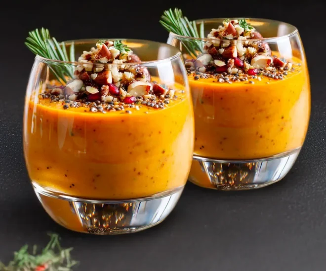 🥕 Verrines de mousse de carottes au cumin et éclats de noisettes : l’entrée chic à petit prix