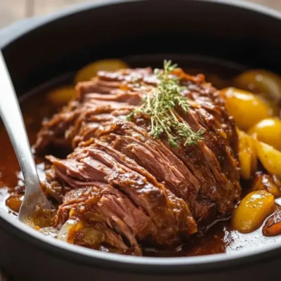 Bœuf Effiloché Fondant aux Oignons Savoureux