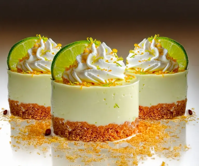 Cheesecake Citron Vert Sans Cuisson – Frais, Onctueux et Parfaitement Acidulé 🍋
