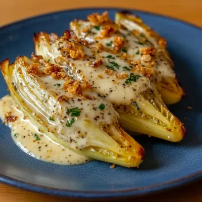 Chicons braisés gratinés à la béchamel