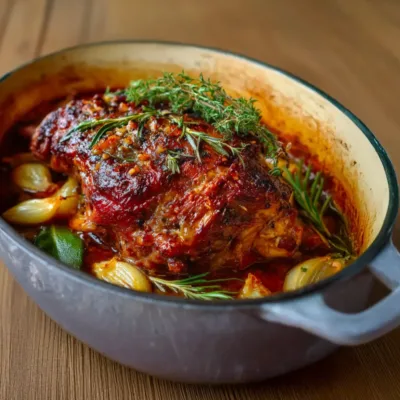 Épaule d’Agneau Confit au Four – Recette Savoureuse