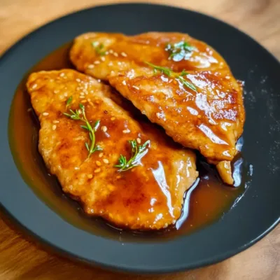 Escalopes de Poulet Caramélisées à l'Ail et Miel