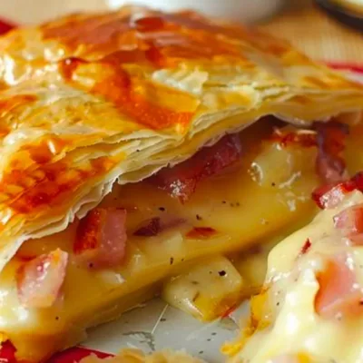 Feuilleté au Camembert et Lardons : croustillant et fondant