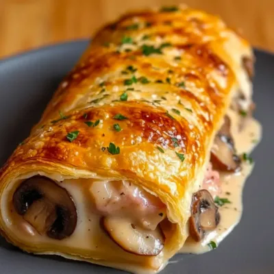 Feuilleté de Poulet aux Champignons - Recette Gourmande