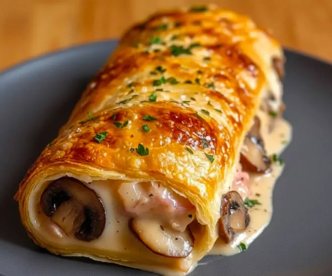 Feuilleté de Poulet aux Champignons et Crème — Gourmandise en Croûte Dorée