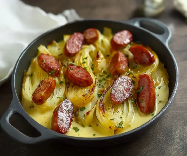 🌭 Fondue d’Endives Crémeuse aux Saucisses Fumées