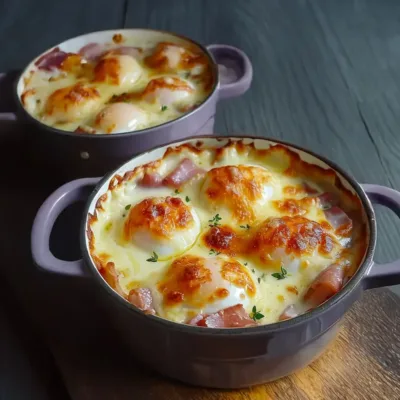 Gratin d’œufs durs au jambon : réconfort assuré
