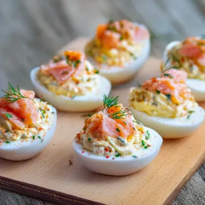 Œufs Farcis à la Mousse de Saumon - Recette Festive