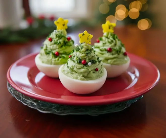 🥚 Œufs Farcis Guacamole façon Sapins de Noël 🎄