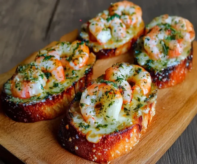 Pain à l’Ail aux Crevettes de Noël 🦐✨