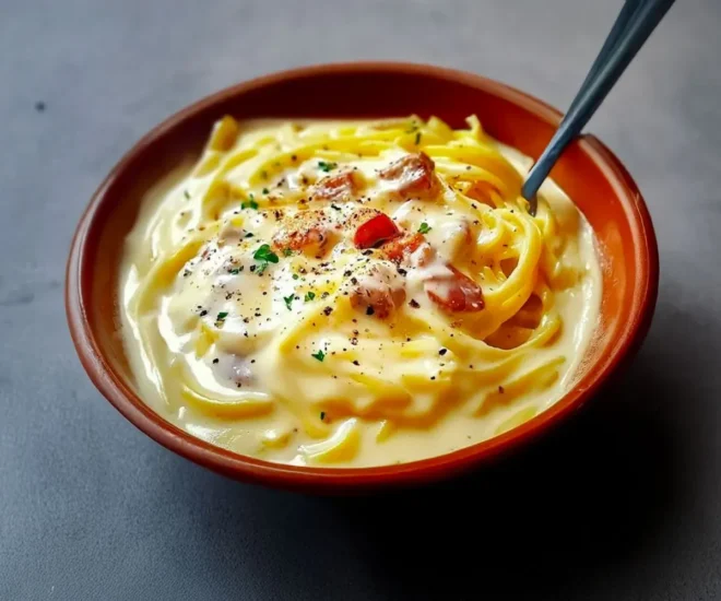 🍝 Pâtes Crémeuses au Poulet à l’Italienne – Un Délice Fondant et Savoureux !