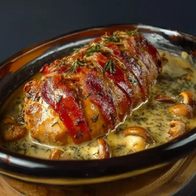 Rôti de Dinde Forestier en Cocotte - Recette Savoureuse