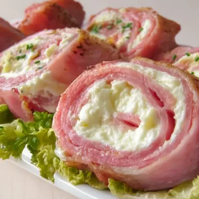 Roulés de jambon au fromage frais : une entrée fraîche