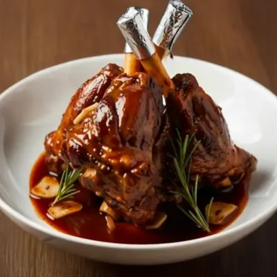Souris d'Agneau Confites au Miel et Romarin