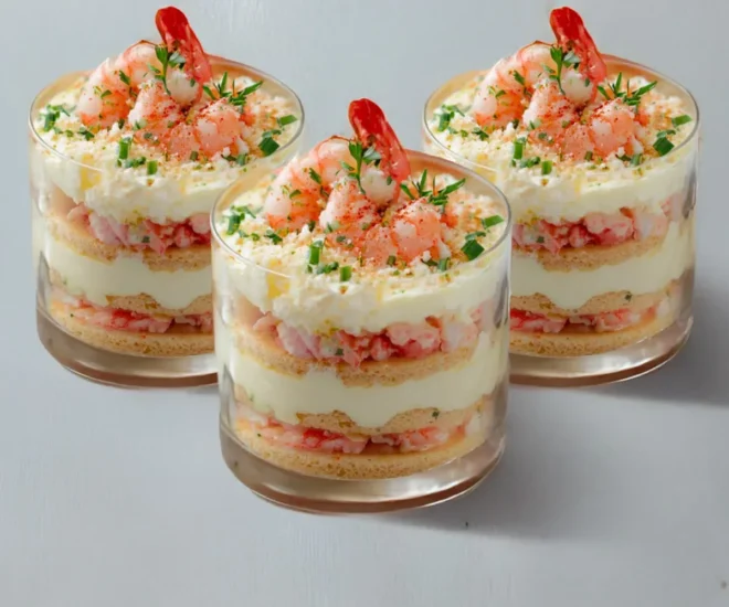 🦐 Tiramisu aux Crevettes Roses en Verrines
