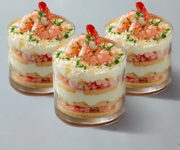 🦐 Tiramisu aux Crevettes Roses en Verrines
