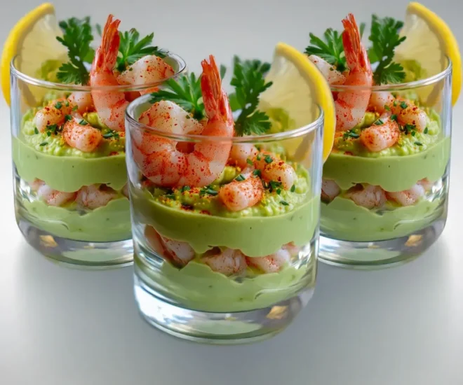 Verrines Avocat Crevettes : Une Entrée Chic et Rafraîchissante
