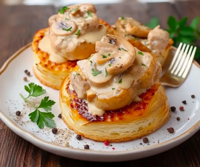 Vol-au-vent aux champignons à la crème : un classique raffiné et savoureux