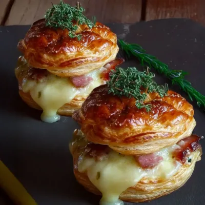 Vol-au-vent savoyard au Reblochon et lardons