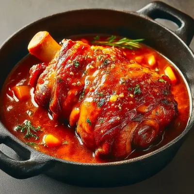 Jarret de porc mijoté à la bière blonde
