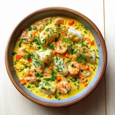 Blanquette de Poisson au Lait de Coco et Curry