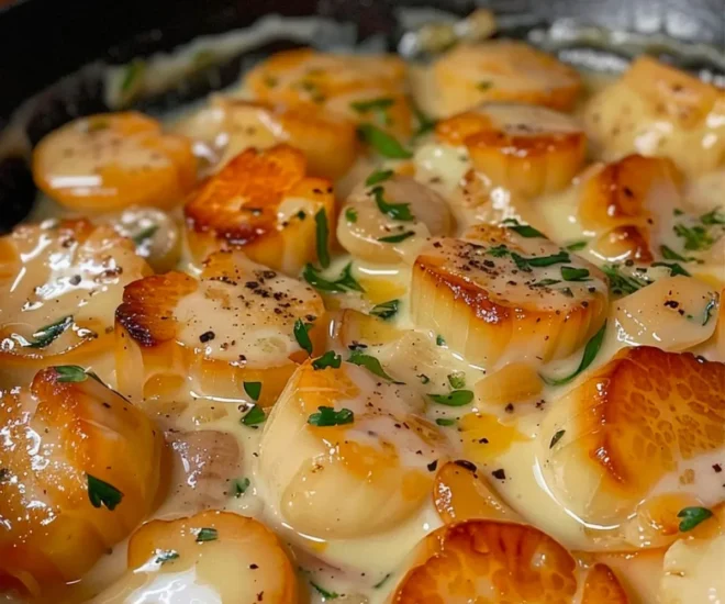 Blanquette de Saint-Jacques aux Crevettes et Poireaux