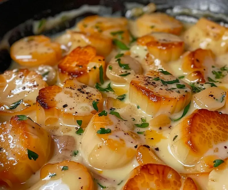 Blanquette de Saint-Jacques aux Crevettes et Poireaux