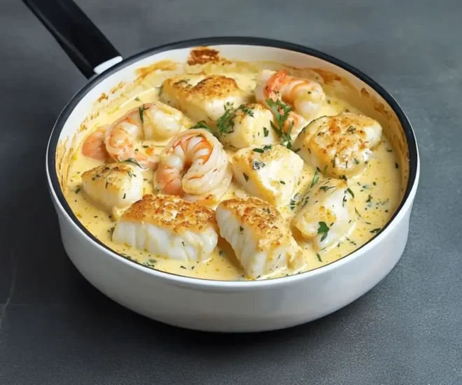 Cassolette de poissons aux crevettes – Un délice de la mer à partager 🐟🍤