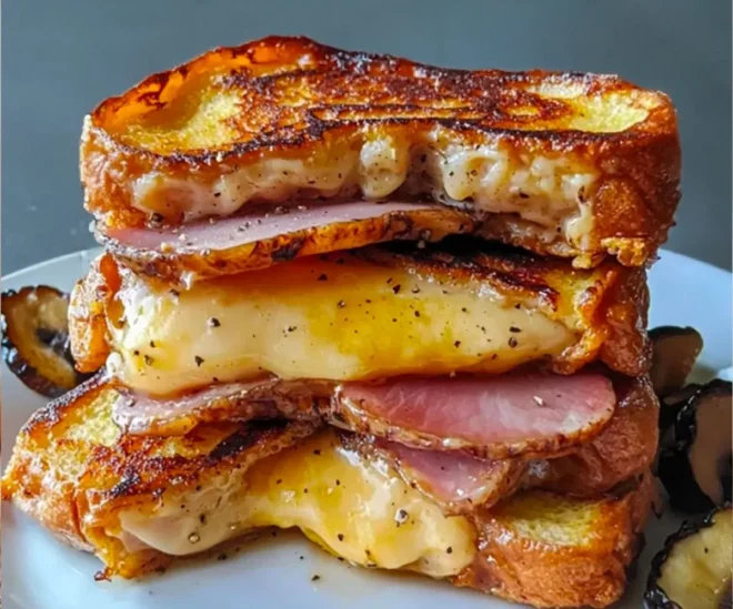 Croque-Monsieur Perdu à la Truffe, Cœur Filant de Comté & Poêlée de Girolles