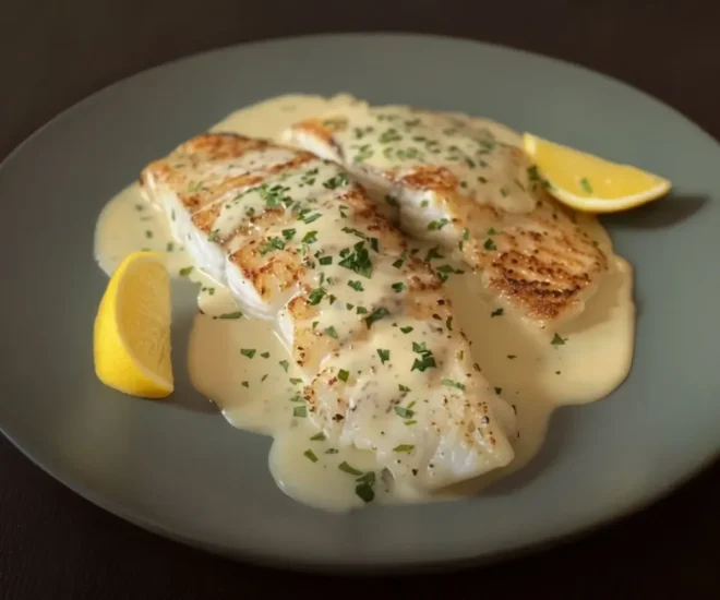 🐟 Dos de Cabillaud à la Crème de Parmesan au Citron 🍋🧀
