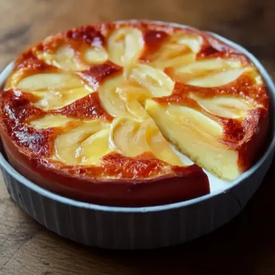 Flan aux Pommes et Yaourt : Moelleux et Fruité