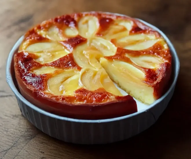 Flan aux Pommes et Yaourt : Moelleux et Fruité