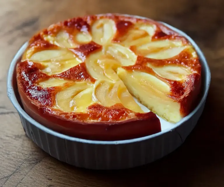 Flan aux Pommes et Yaourt : Moelleux et Fruité