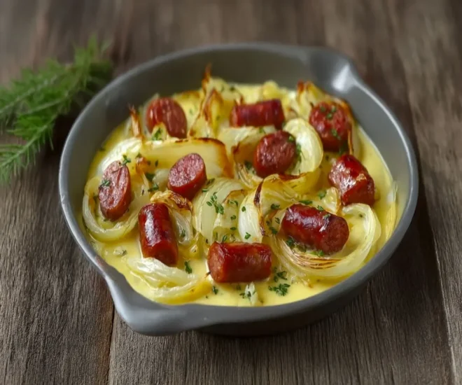 🥬 Fondue d’Endives aux Saucisses Fumées 🌭