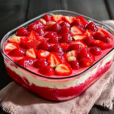 Gâteau Froid aux Fraises Sans Gélatine ni Crème